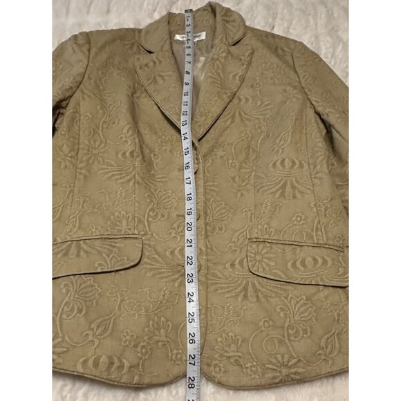 Women's Judith Hart Collection Tan Color Jacket Blazer 100% Cotton Size 10 - Picture 8 of 16